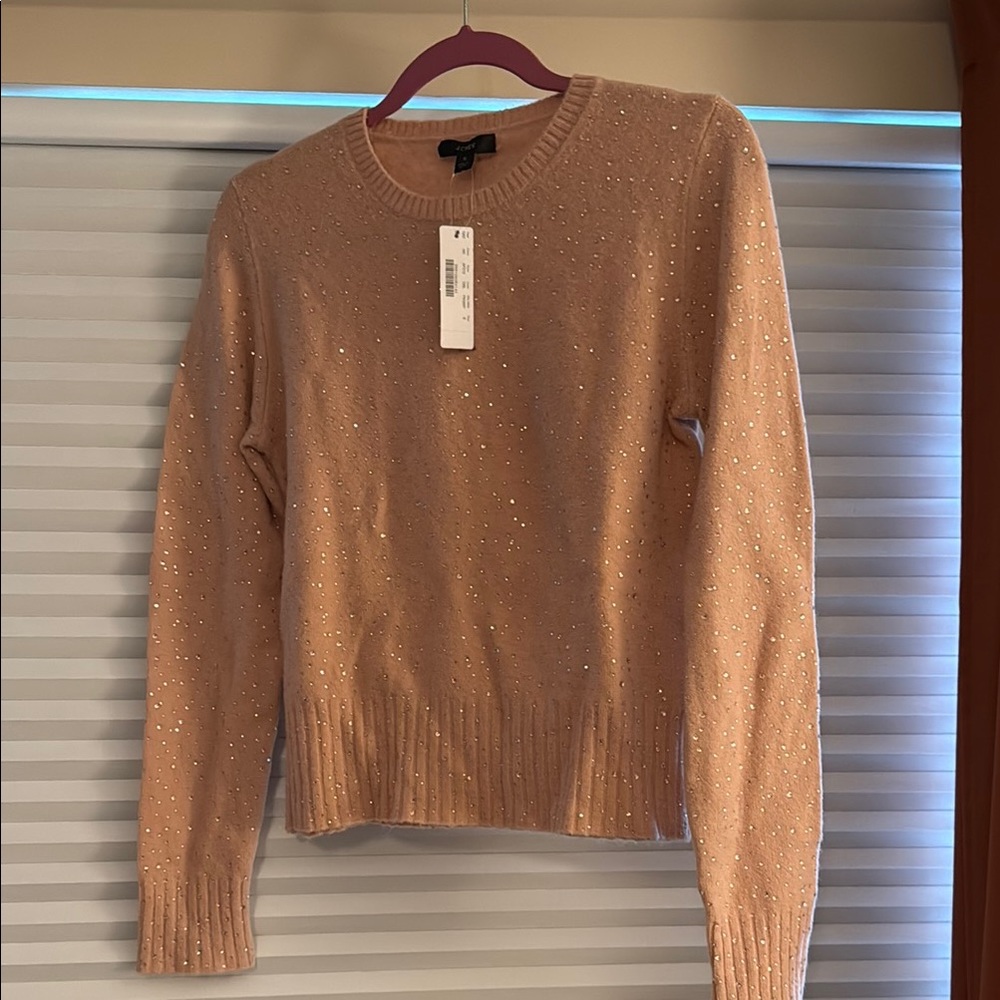 J. Crew Tan Crew Neck Sweater Soft Knit